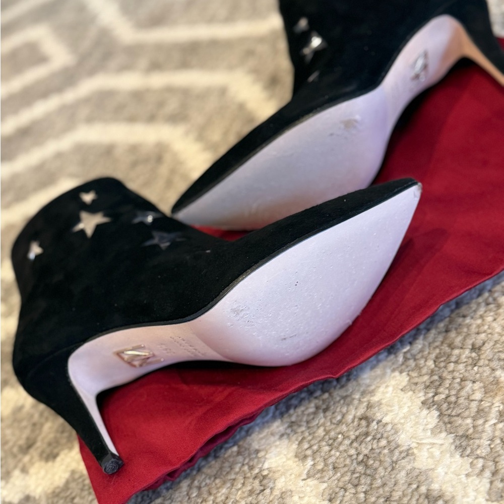 Tamara Mellon Astrid Black Suede Ankle Boots - Picture 7 of 8